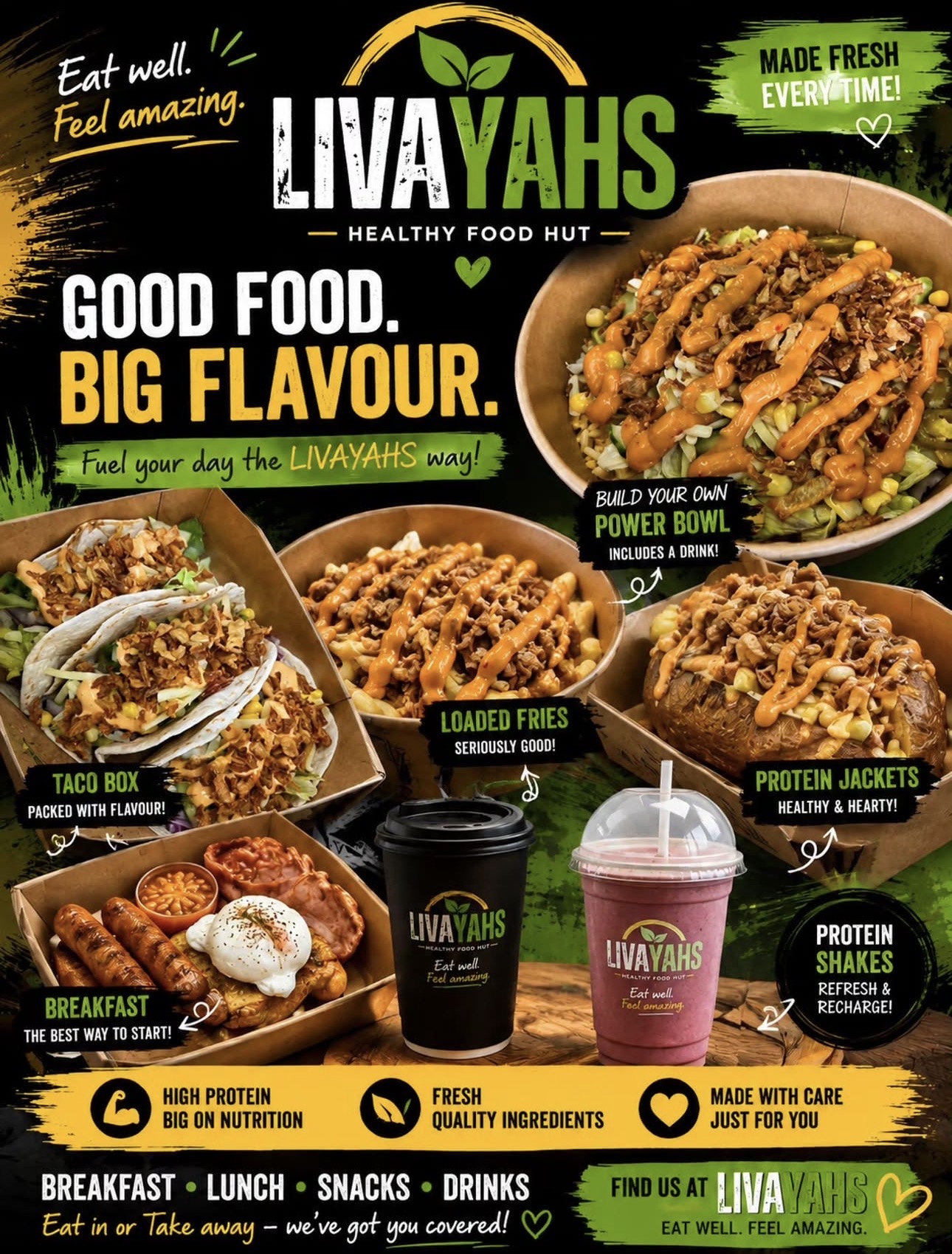 Livayahs opening times promotional artwork